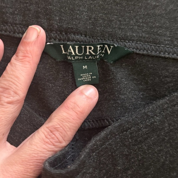 Lauren Ralph Lauren Charcoal Grey Women’s Leggings, Size Medium, Layering Piece - Picture 4 of 9